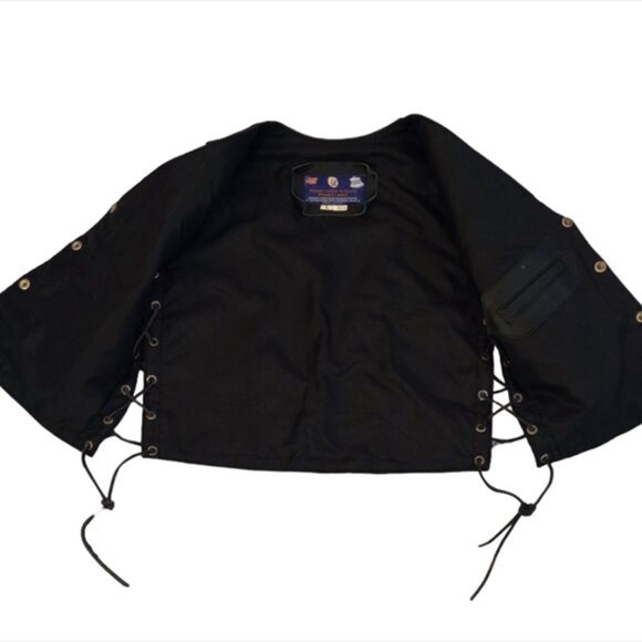 Paragon Leather & Sports Limited Women's Black Genuine Leather Vest Slze Large - Picture 5 of 12